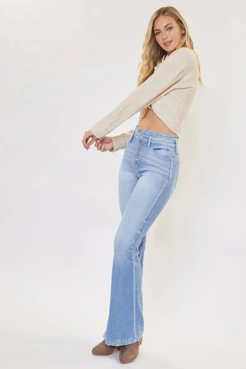 Curvy High Rise Kancan Flare Jeans