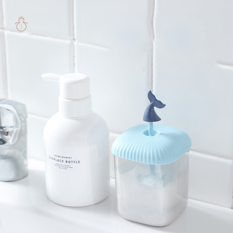 Cute Bubbler Manual Foaming Facial Cleanser Bubbler Portable Press Shampoo Bubbler