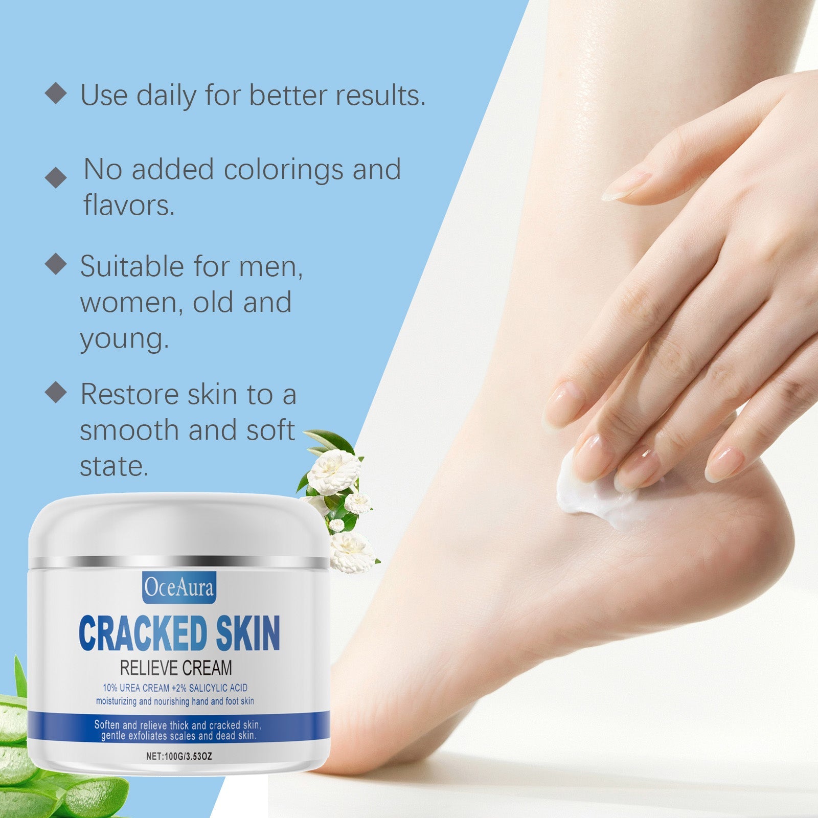Hand And Foot Care Moisturizer Moisturizes Elbows, Heel Massage, Foot Care And Skin Care Foot Care Cream