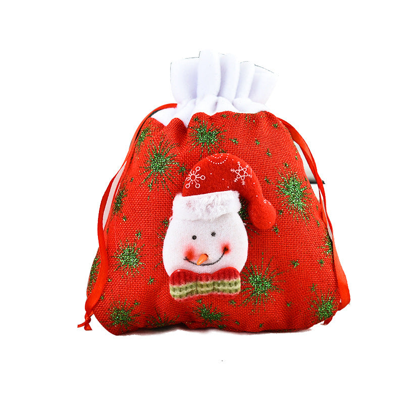 Christmas tote bag gift apple bag Christmas decoration 3D gift bag printed gift bag