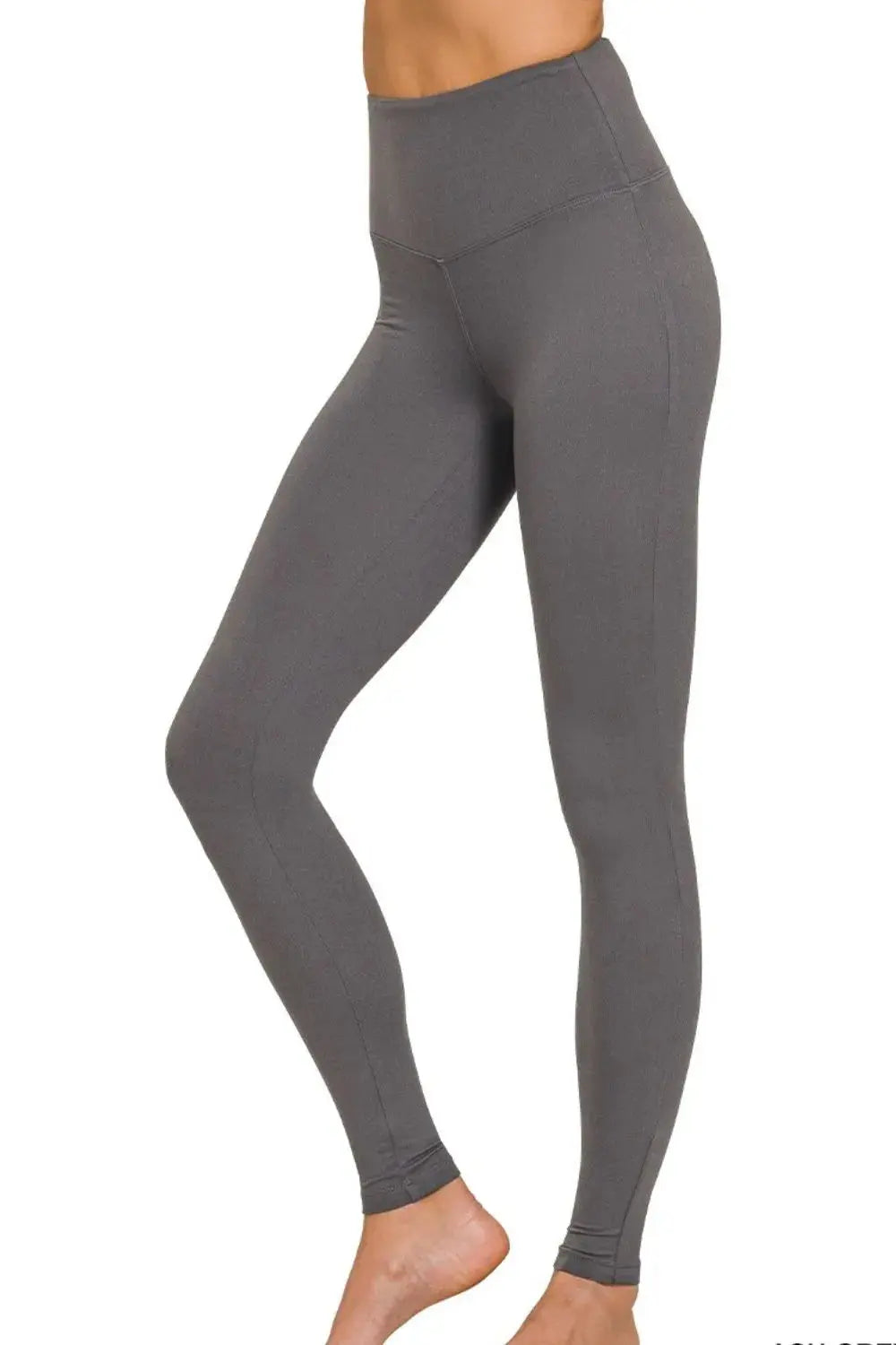 Zenana Premium Wide Waistband Microfiber Leggings