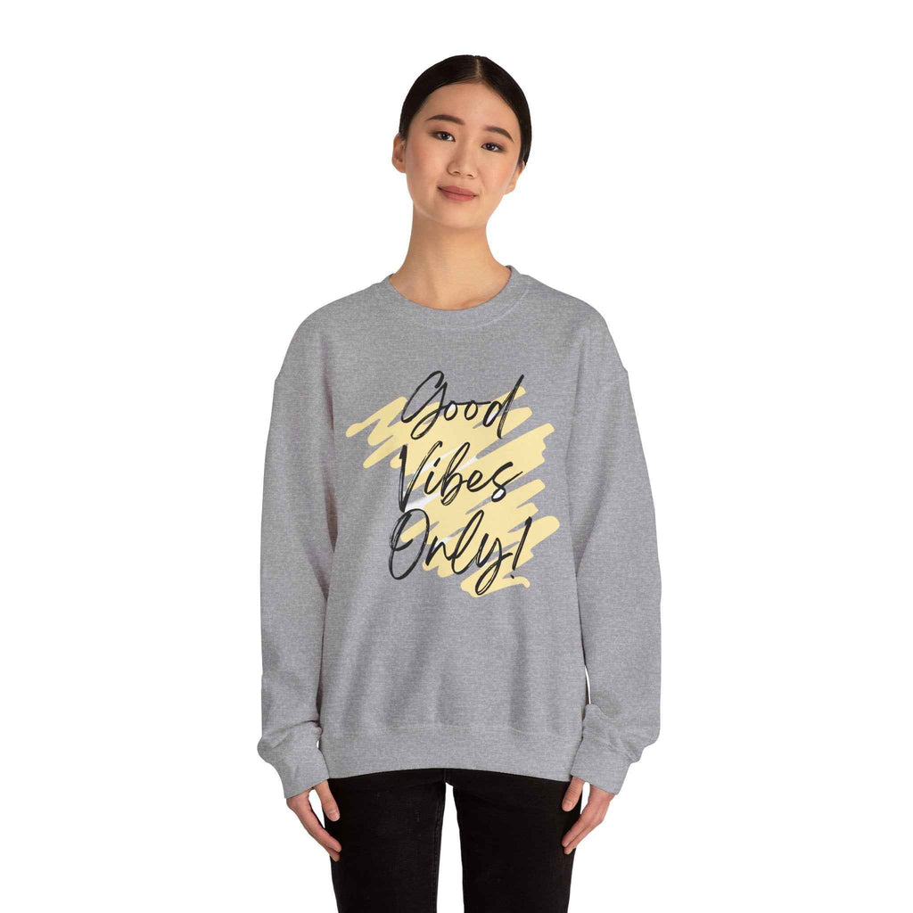 Vibes Phrase Good Vibes Crewneck Women's Top