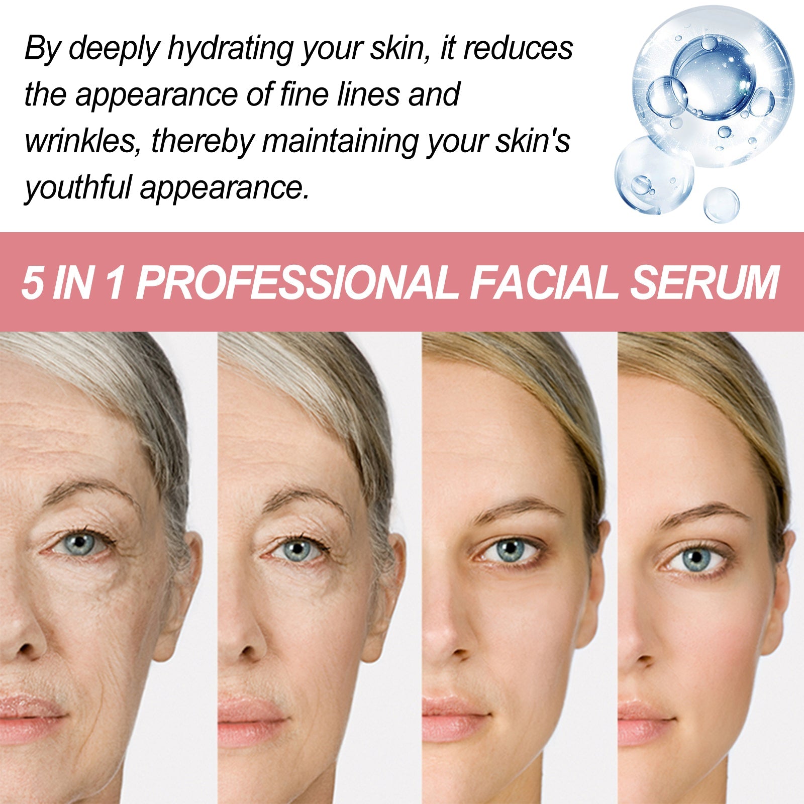 5 In 1 Face Essence Hydrating, Firming, Whitening, Whitening And Anti-Wrinkle Essence For Fine Lines