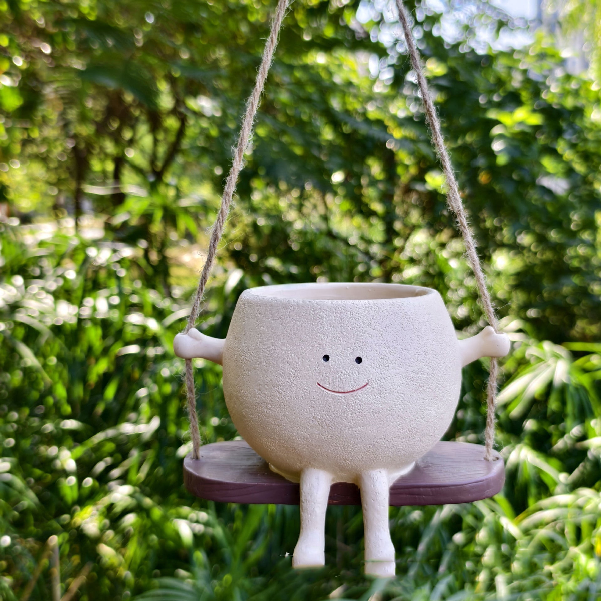 Swing Face Planter Resin Plant Succulent Pots Creative Wall Hanging Head Planter Multifunctional Home Garden Patio Accessories