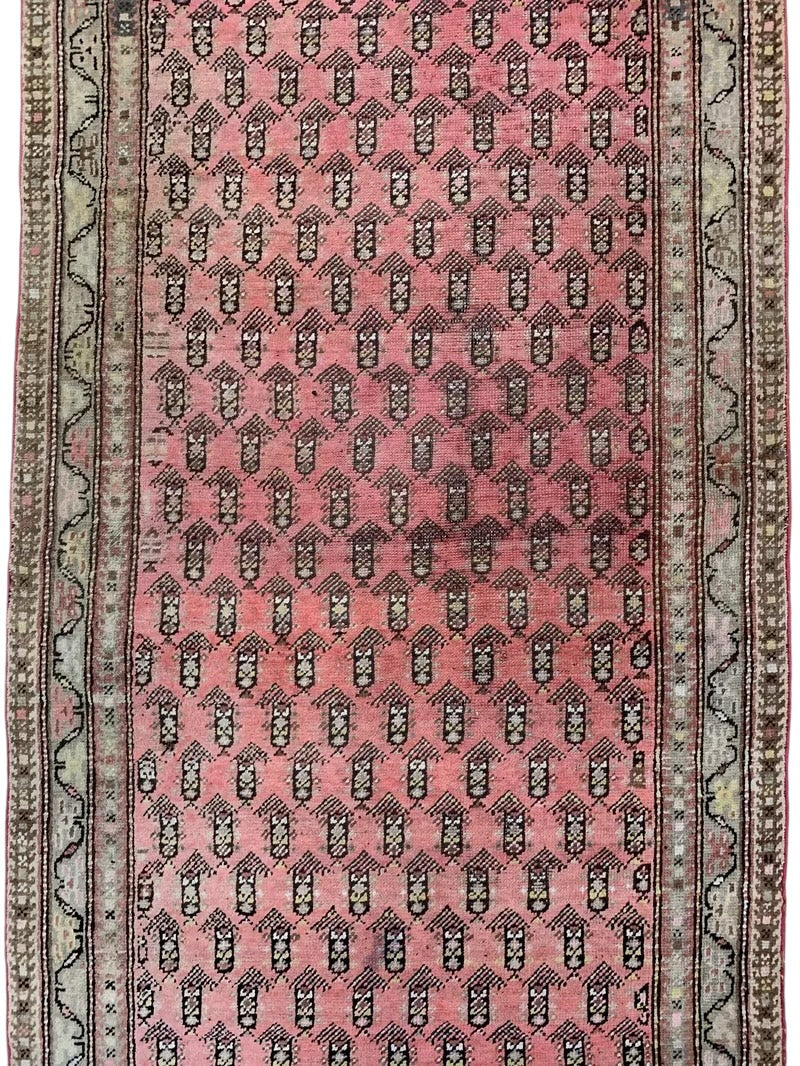 Antique Armenian Karabakh Wool Runner – 3’3” x 12’8” – Hand-Knotted Long Corridor Rug