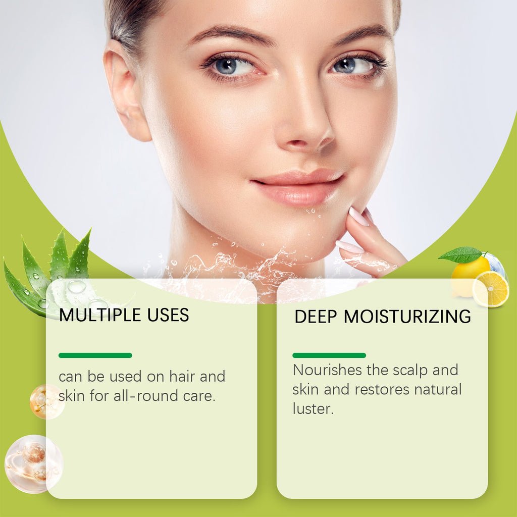 Aloe Vera Gel Moisturizes And Hydrates Skin, Hair, Body And Face