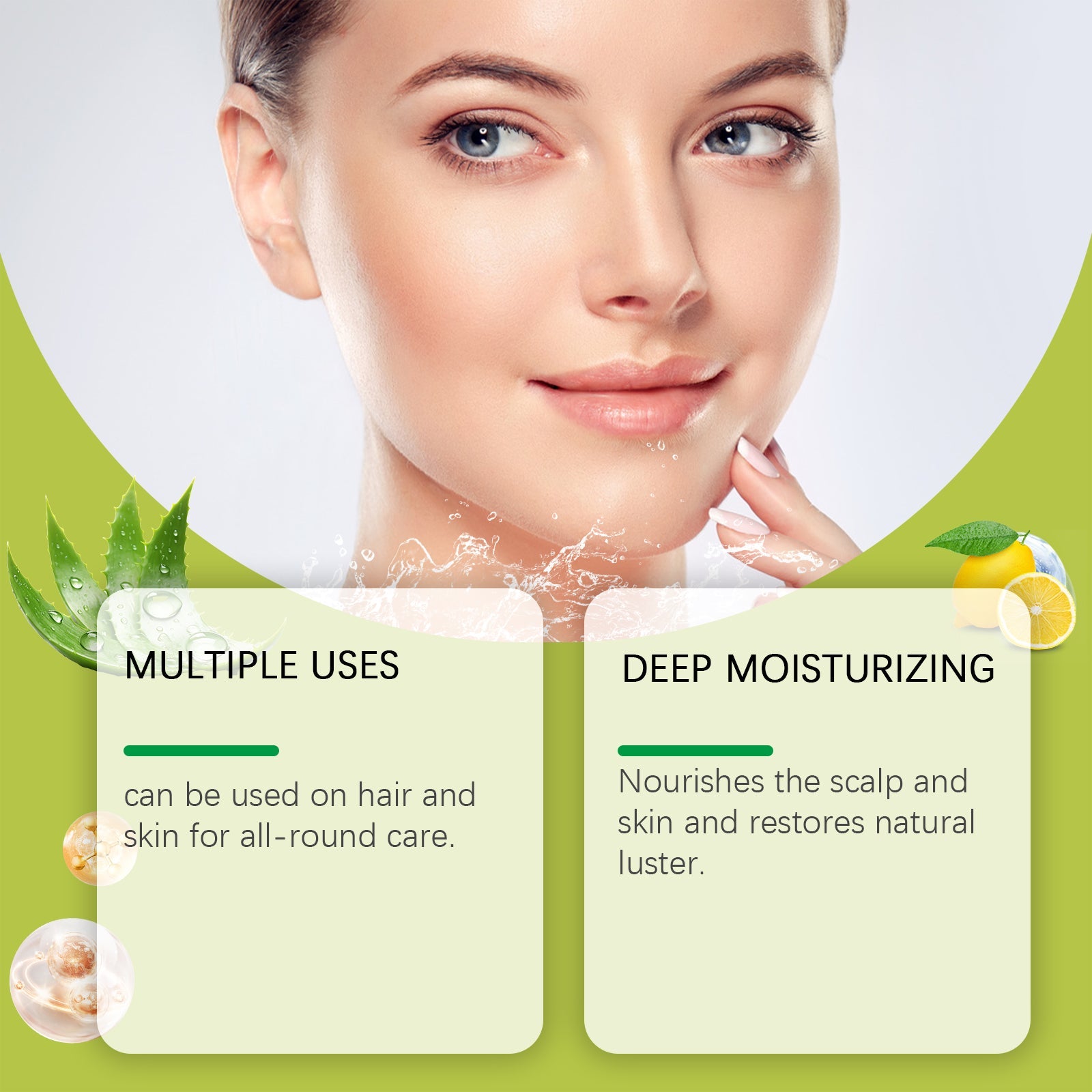 Aloe Vera Gel Moisturizes And Hydrates Skin, Hair, Body And Face