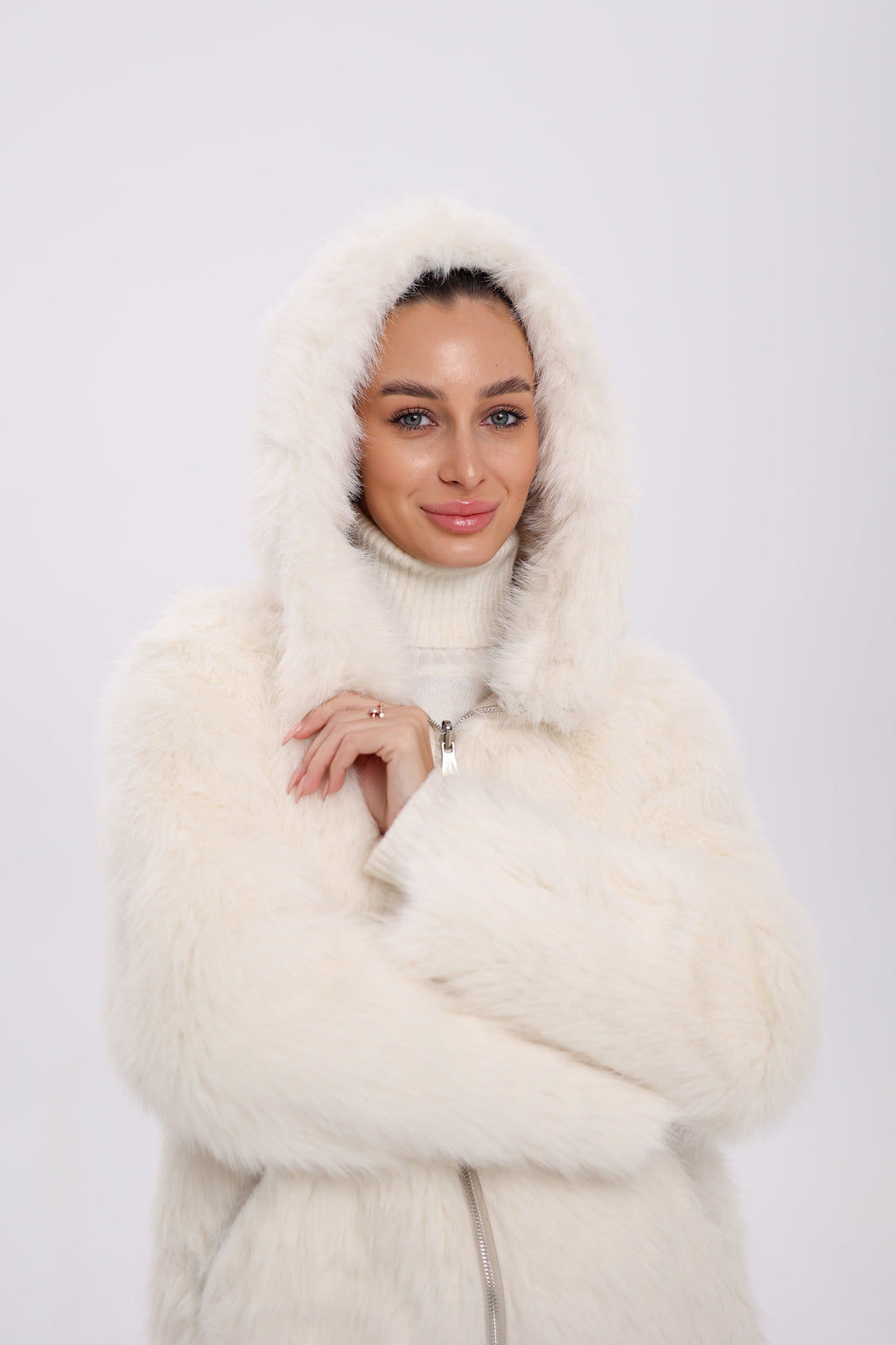 ⇆ Reversible Hooded Wool Blend Jacket