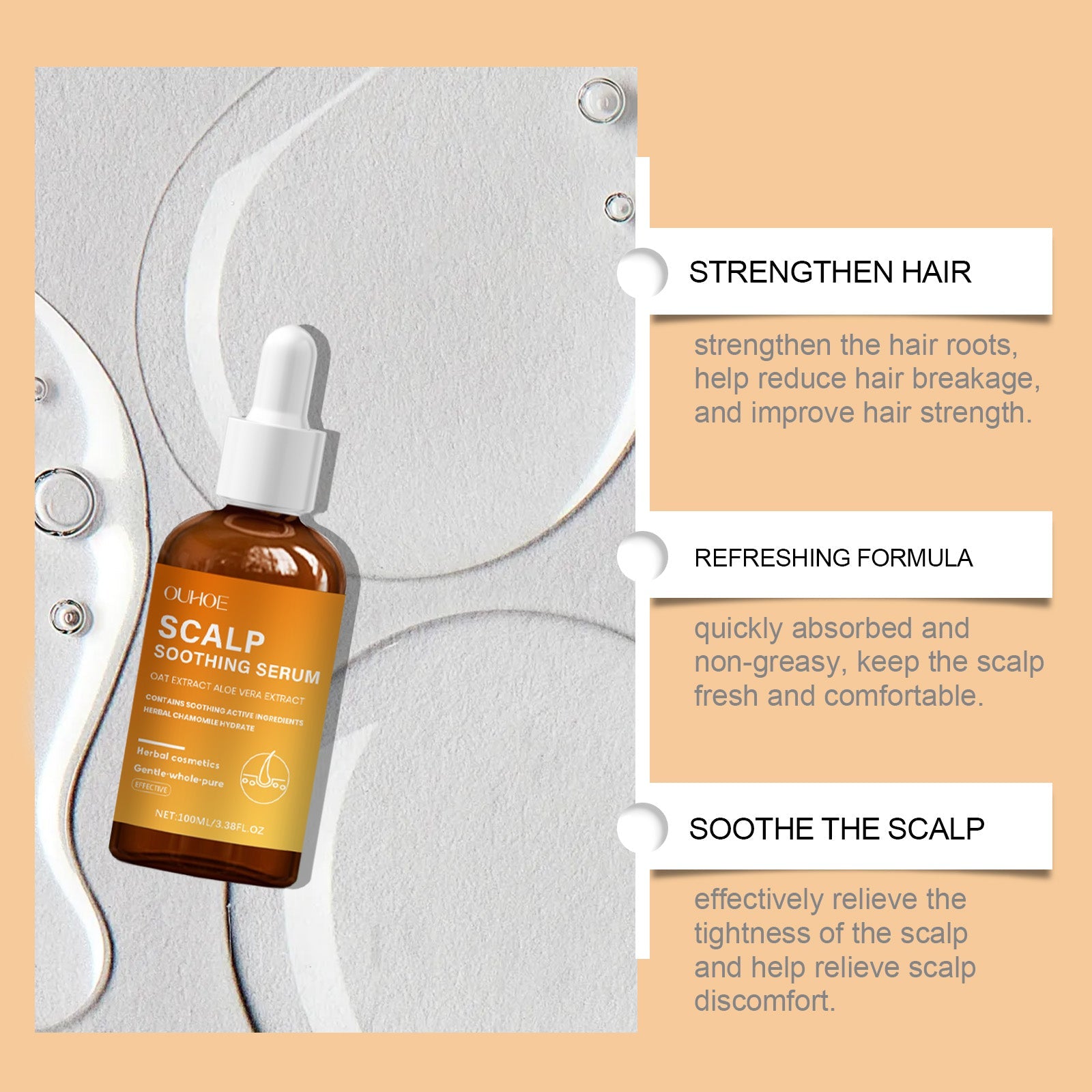 Scalp Care Essence, Repair Scalp, Nourish Hair, Nourish And Smooth Hair Care Essence