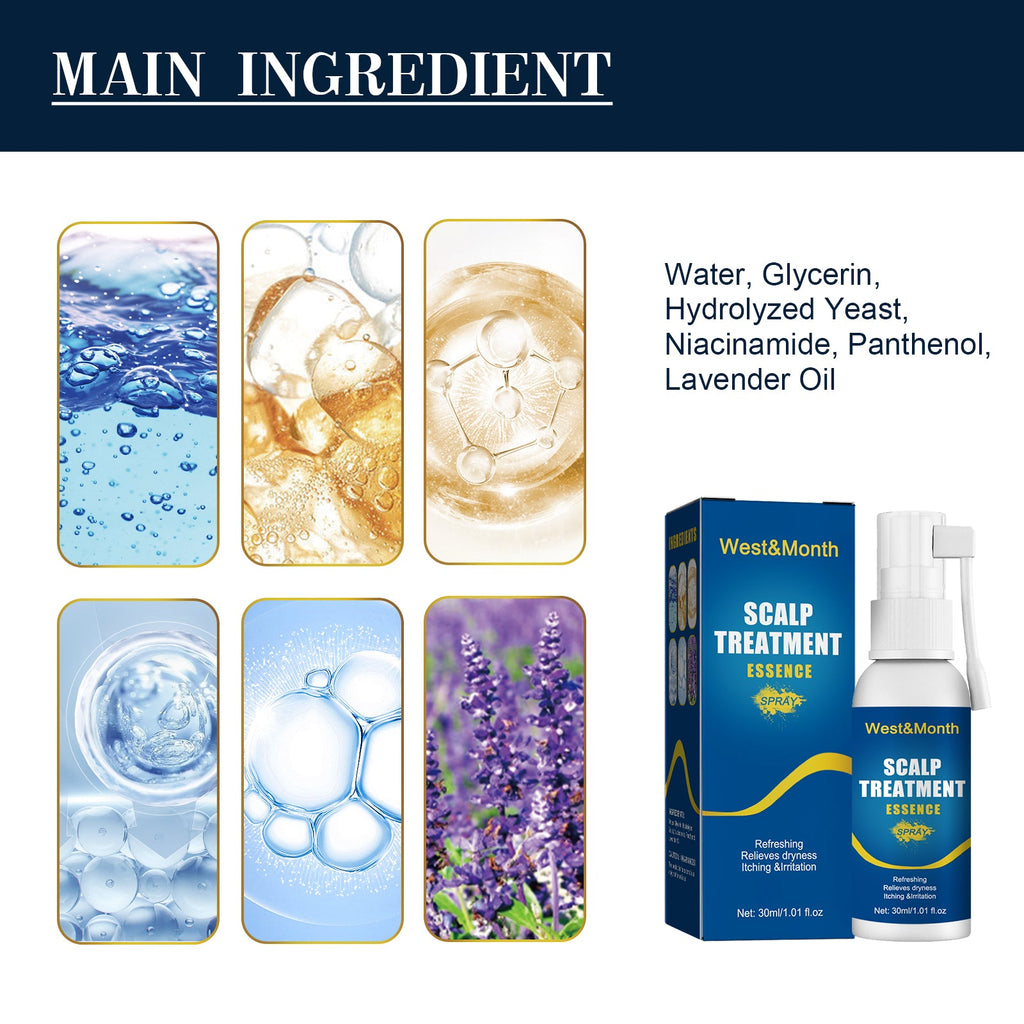 Scalp Treatment Essence Spray, Hair Care And Repair Damaged Hair Follicle Hair Root Treatment Spray