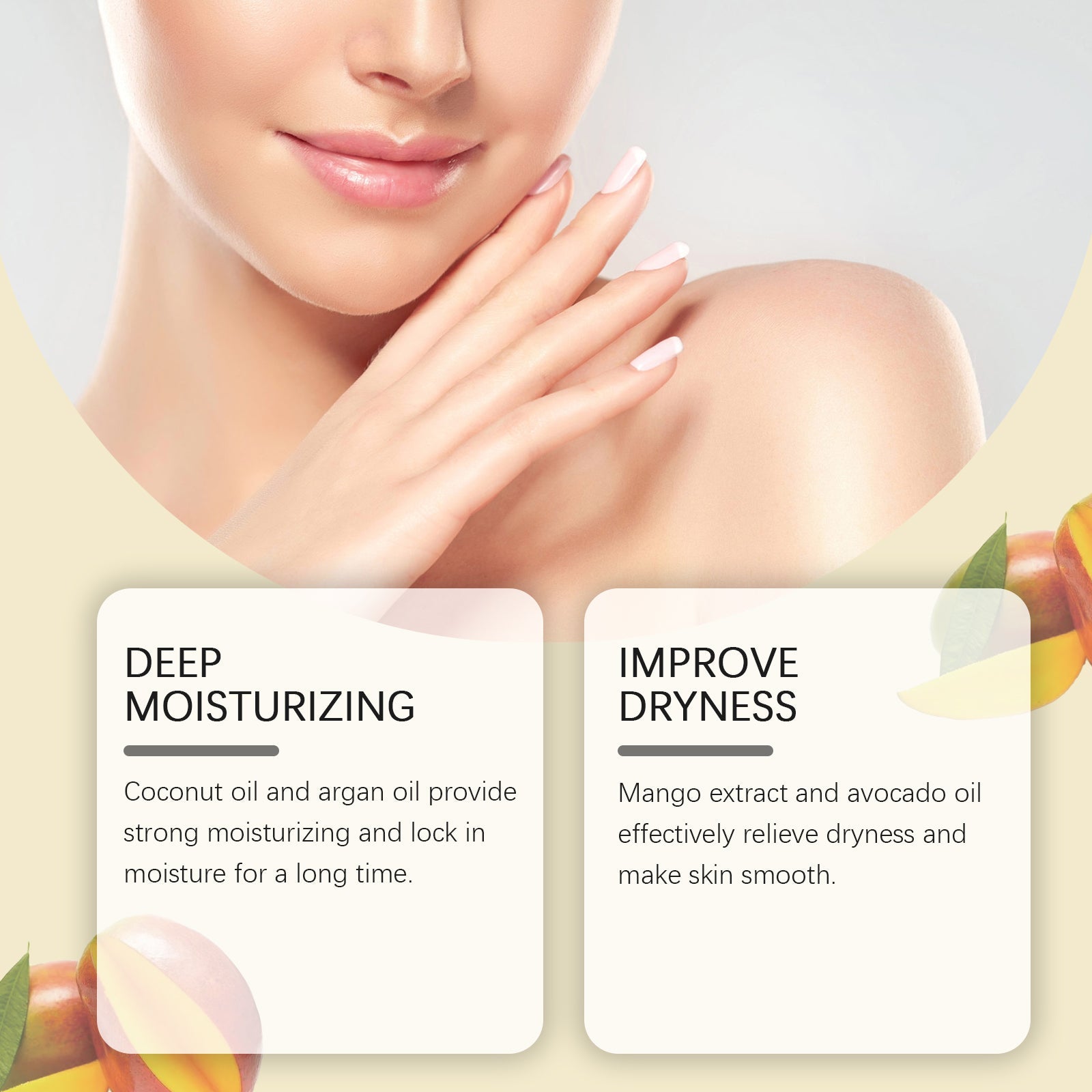 Mango Moisturizing Moisturizer Nourishes, Hydrates, Hydrates, Rejuvenates And Rejuvenates Creamy Skin Care Cream