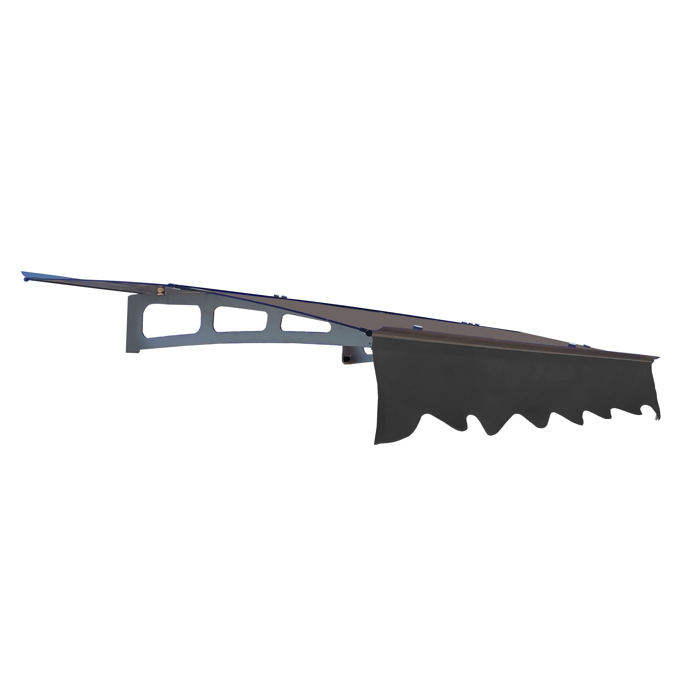 DA5934W Series Door Window Awning Canopy Made of 0.137 Inch Thick Crystal Solid Polycarbonate Sheet in size of 59" Wide x 34"