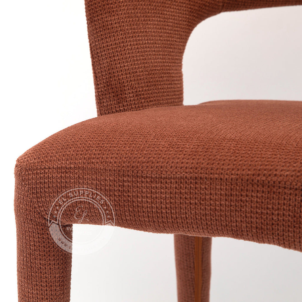 HADEEL Bright Mahogany Accent Chair
