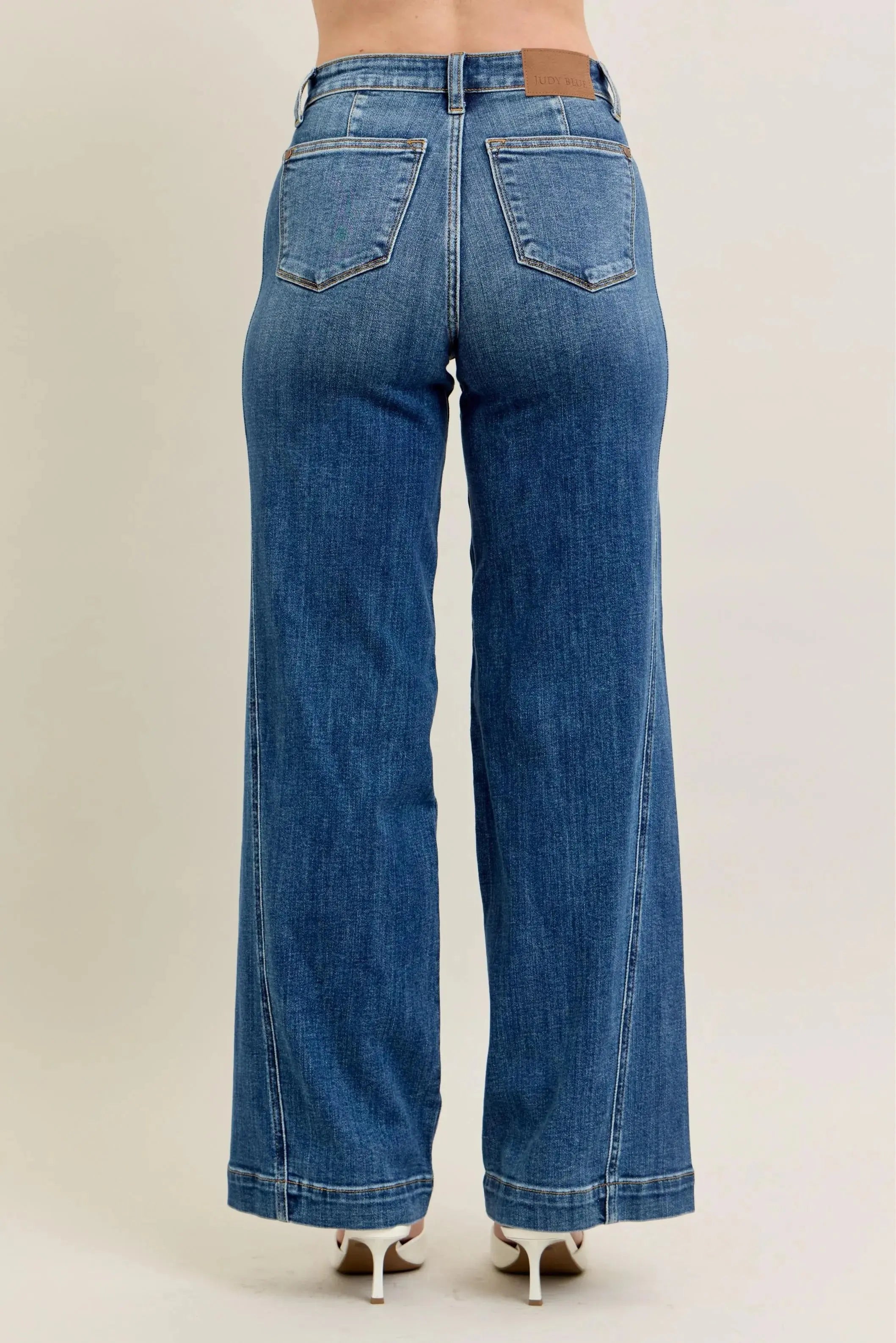 Full Size/Plus Size High Waist Wide Leg Judy Blue Jeans