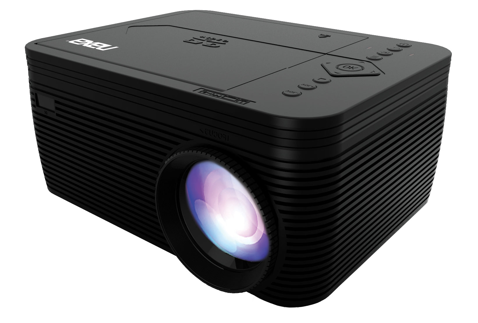 Naxa 150" Home Theater LCD Projector & Carrying Case Combo with Built-In DVD Player (NVP-2502C)