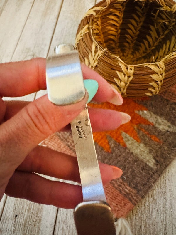Navajo Turquoise & Sterling Silver Cuff Bracelet b