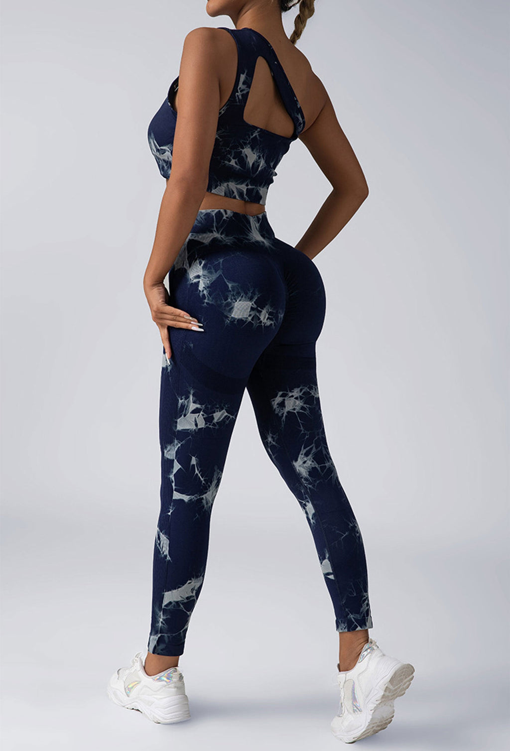 Women Scrunch Workout Leggings Butt Lifting High Waisted Yoga Pants - Seamless Tie Dye Booty Gym Tights
