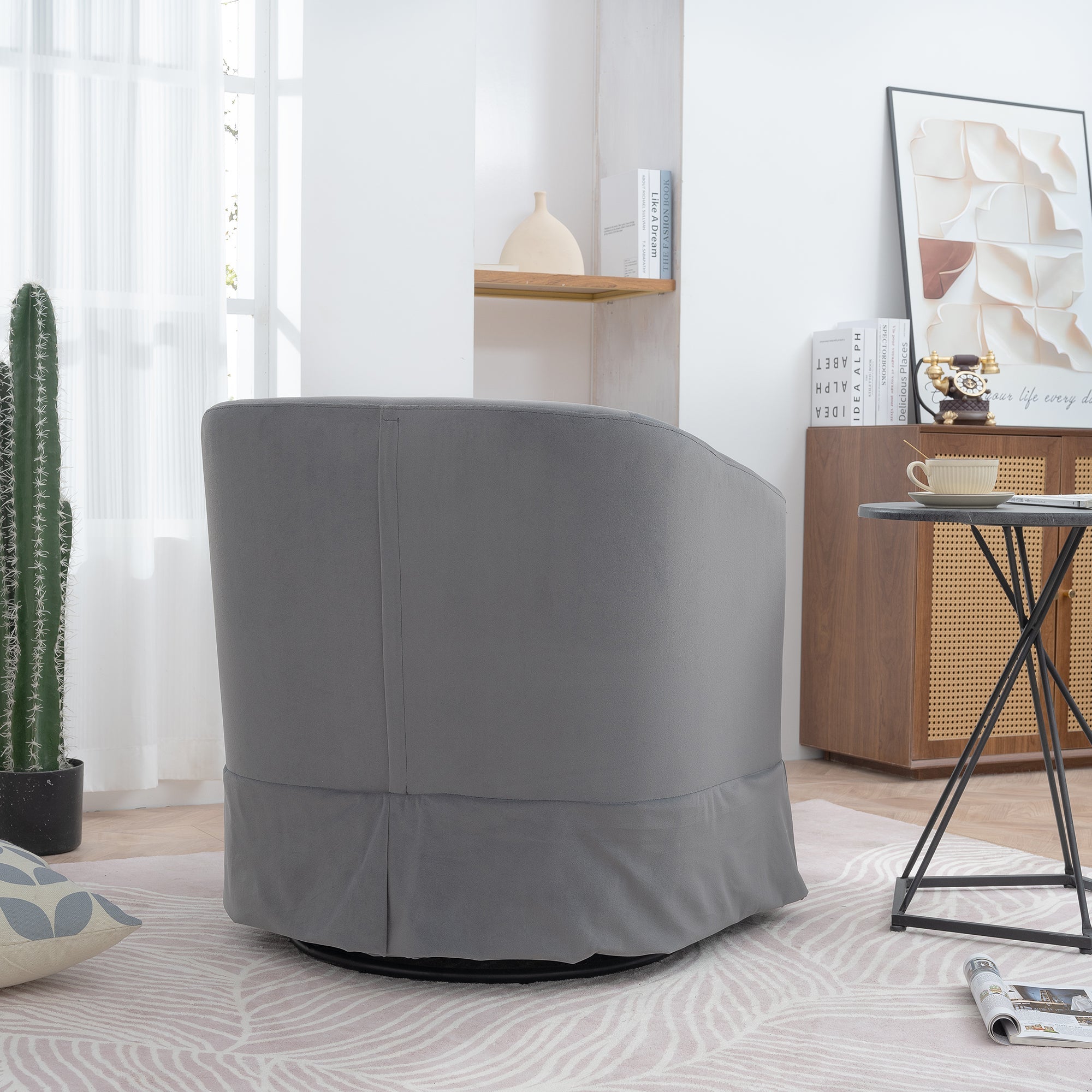 27.36" Wide Swivel Chair Gray