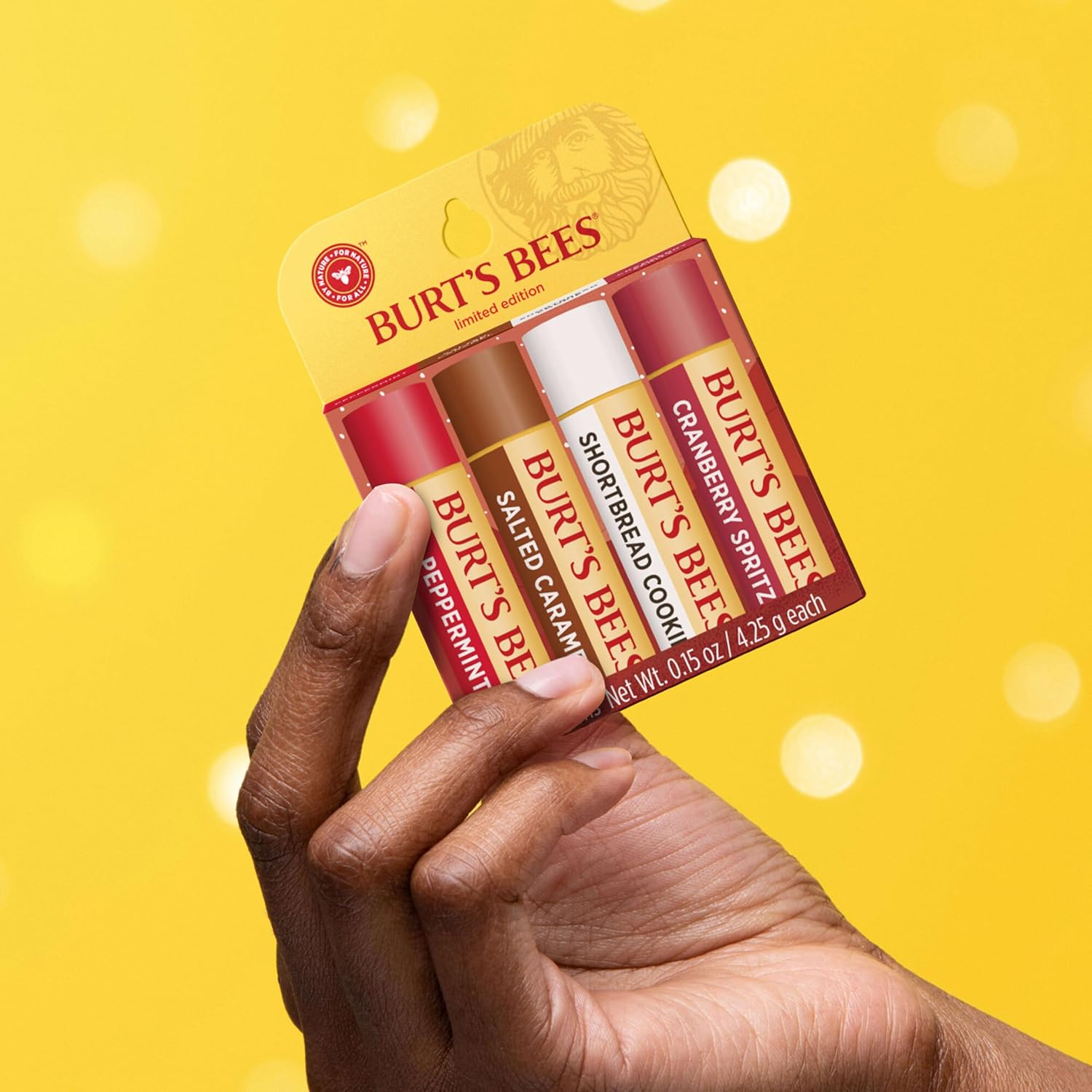 BURT'S BEES Festive Fix Moisturizing Lip Balm (Pack of 4)