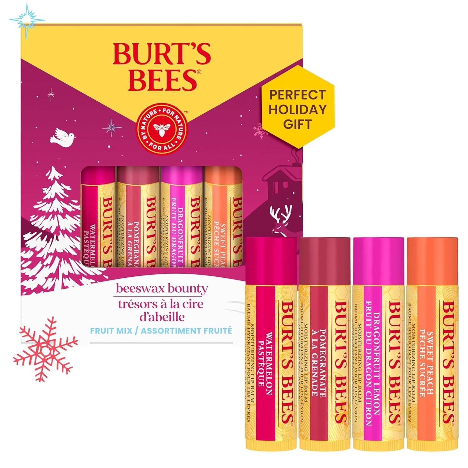 BURT'S BEES Beeswax Bounty Lip Balm (Set 4 Tubes)