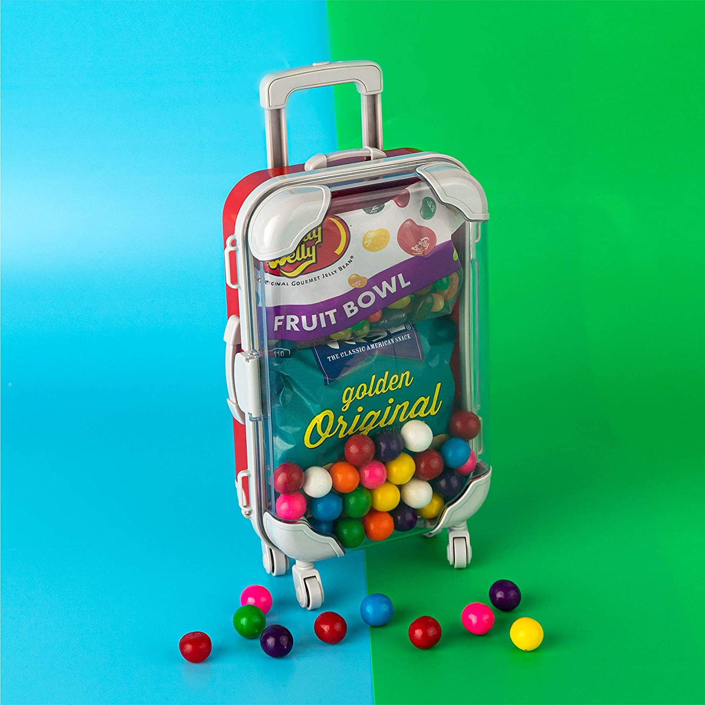 Blue Plastic Suitcase Candy Box 3 Pack 7.5"x5"x2.5"