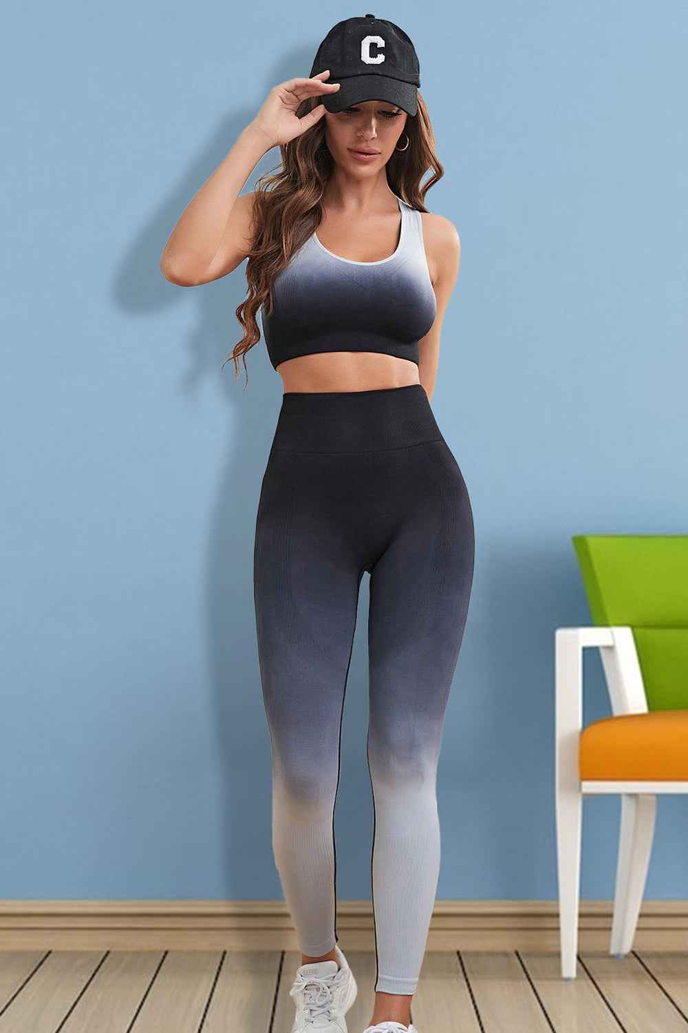 Gradient Sports Tank Leggings Set for Active Lifestyle