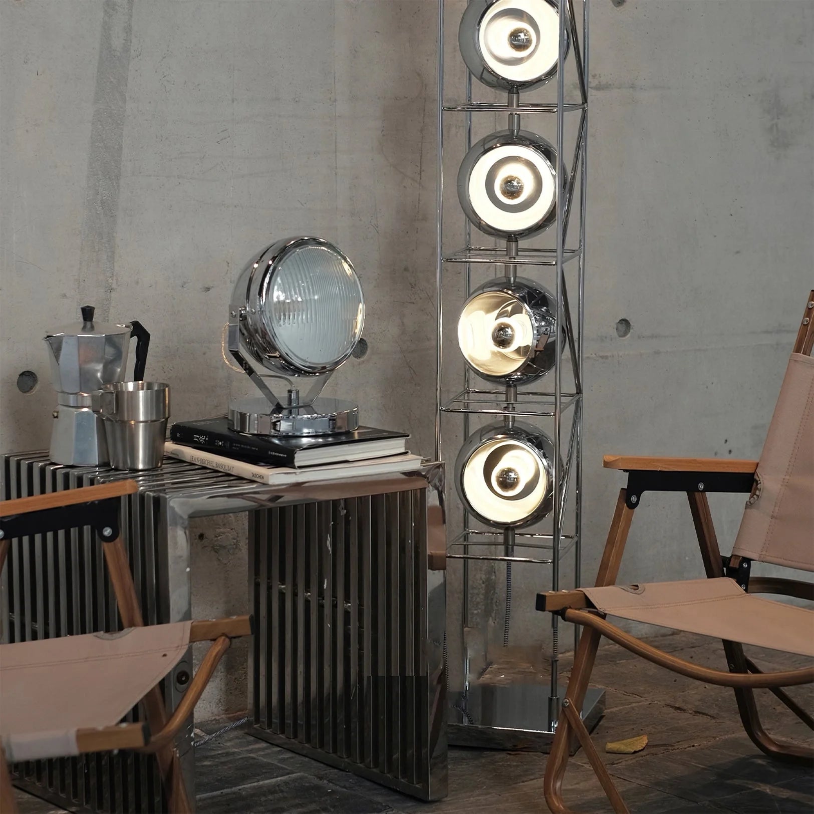 Chrome Spheres Bauhaus Lamp