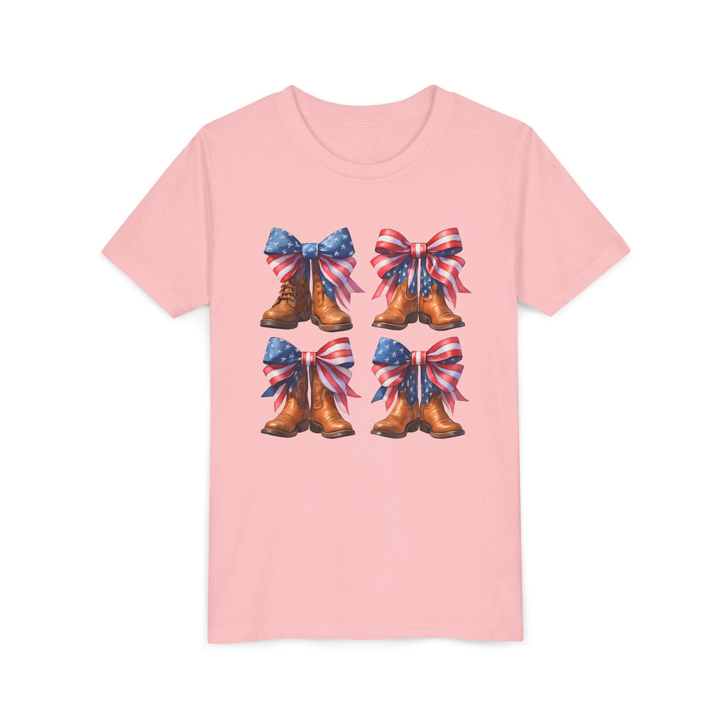 Patriotic Youth Tee, Youth Short Sleeve Shirt, 4th of July Shirt, Americana T-Shirt, Cute Kids Top for Independence Day