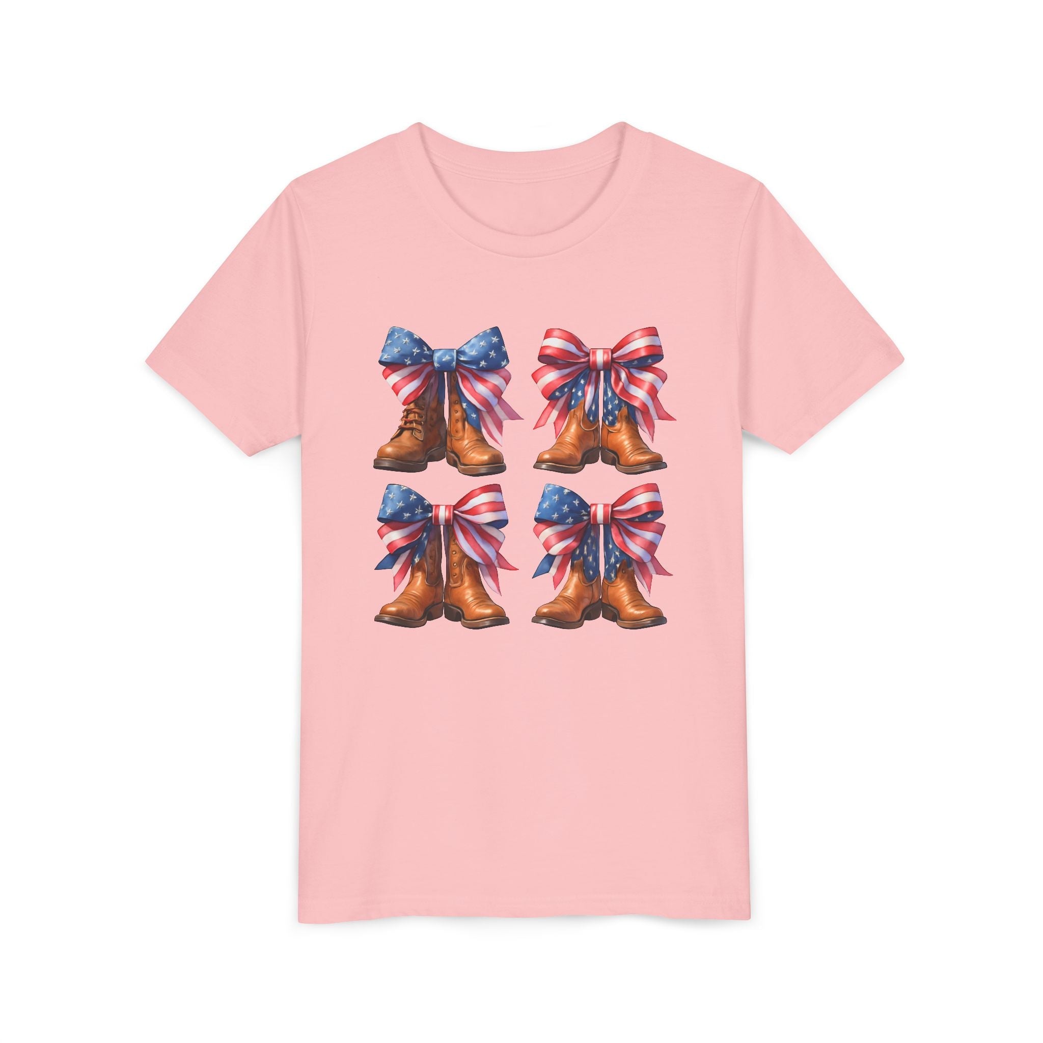 Patriotic Youth Tee, Youth Short Sleeve Shirt, 4th of July Shirt, Americana T-Shirt, Cute Kids Top for Independence Day