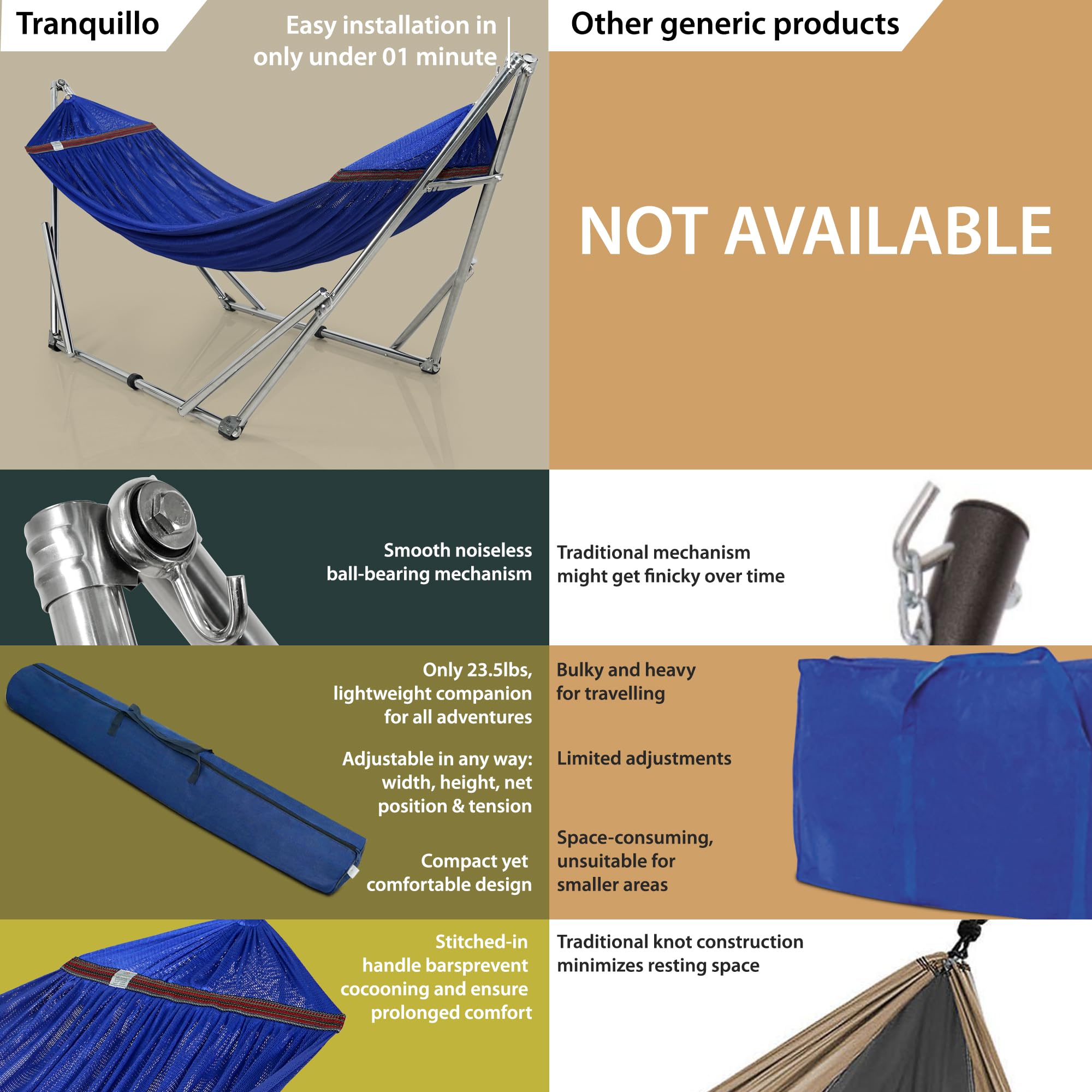 Tranquillo Original Stainless Steel Hammock Stand