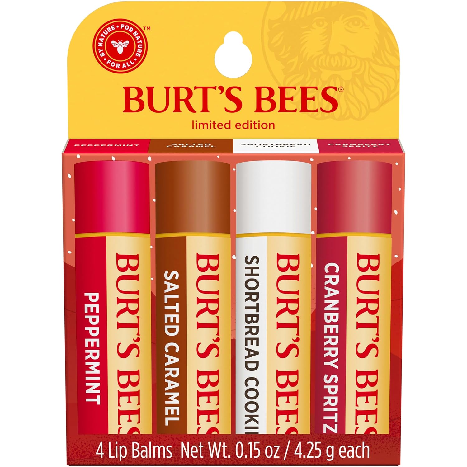 BURT'S BEES Festive Fix Moisturizing Lip Balm (Pack of 4)