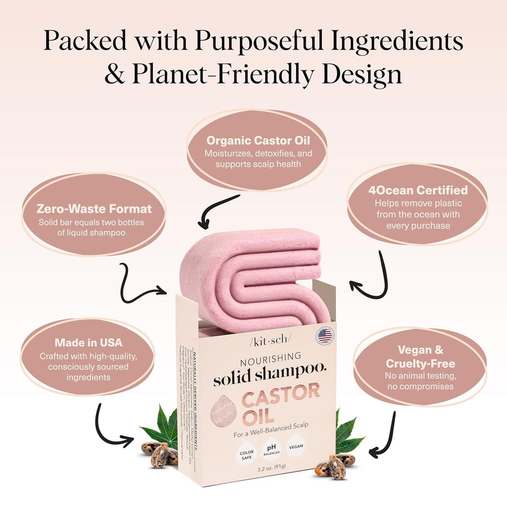 KITSCH Castor Oil Nourishing Shampoo Bar