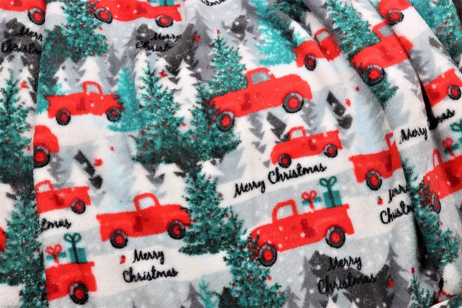 Decor&More Festive Holiday Microplush Throw Blanket (50" x 60") - Forest Friends