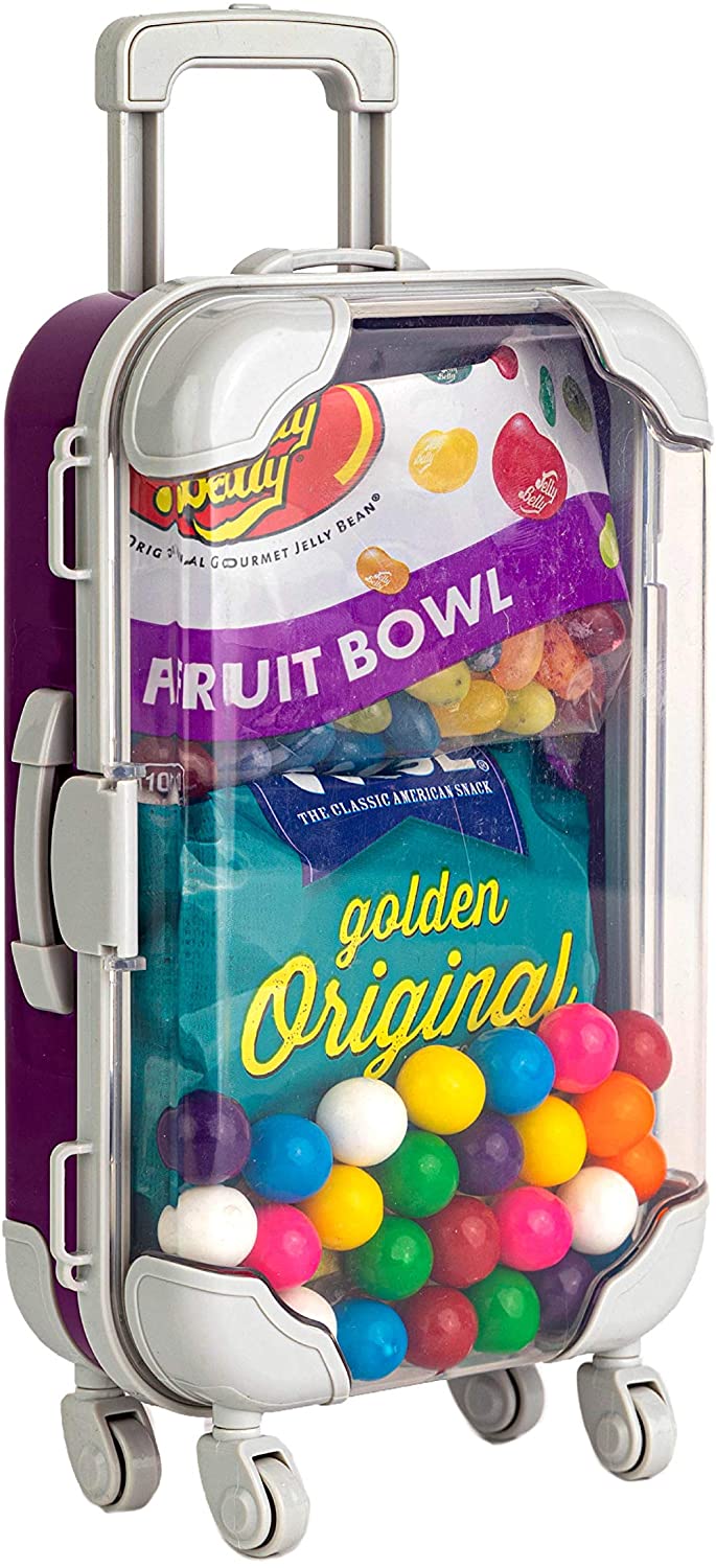 Blue Plastic Suitcase Candy Box 3 Pack 7.5"x5"x2.5"