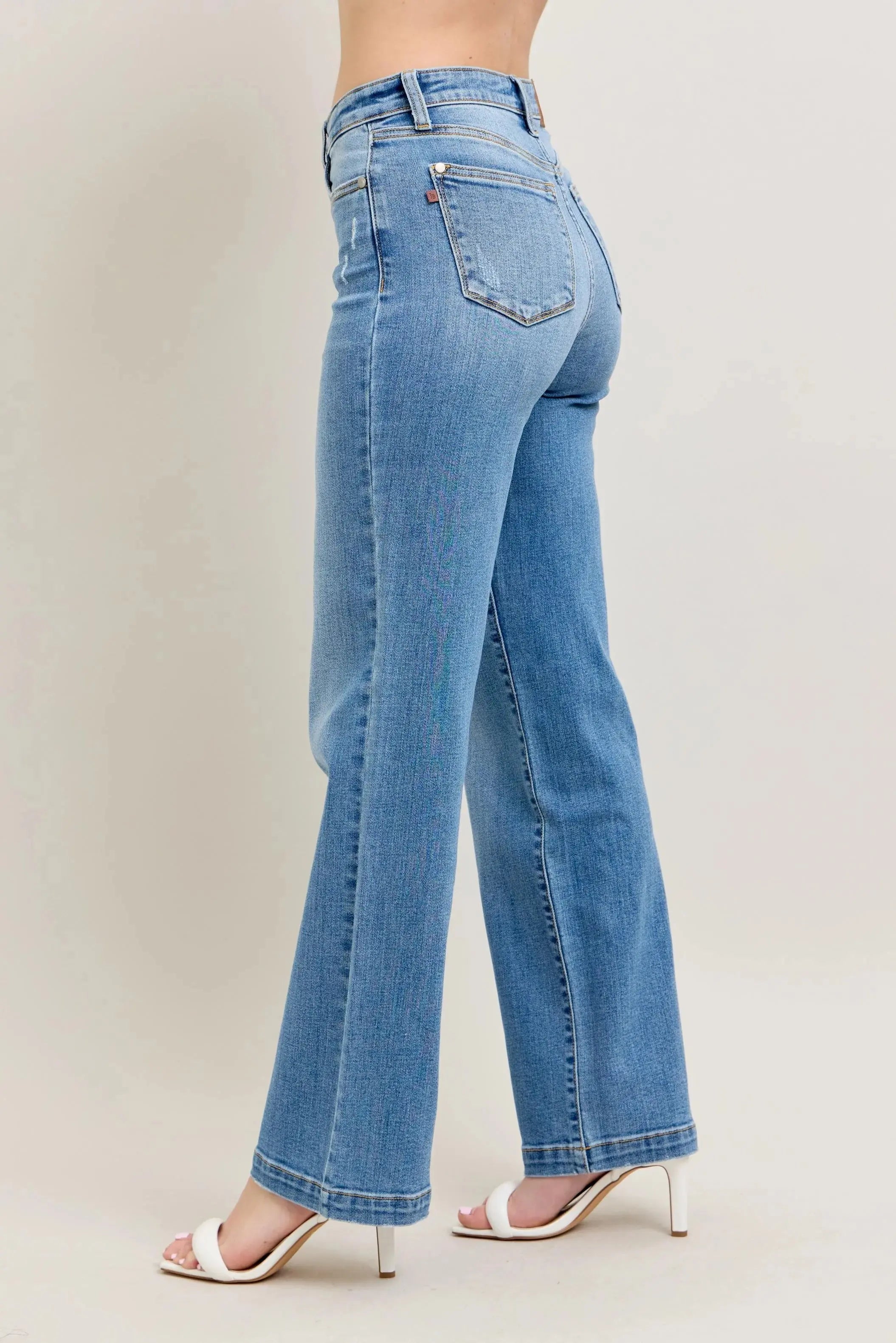 Full Size/Plus Size High Waist Straight Leg Judy Blue Jeans
