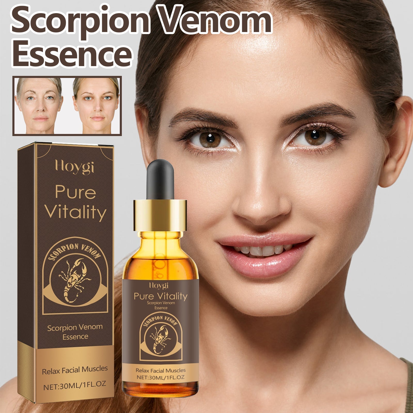 Scorpion Venom Essence, Moisturizing Anti-Wrinkle Carry Bright Color Of Skin Firming Skin Anti-Aging Essence