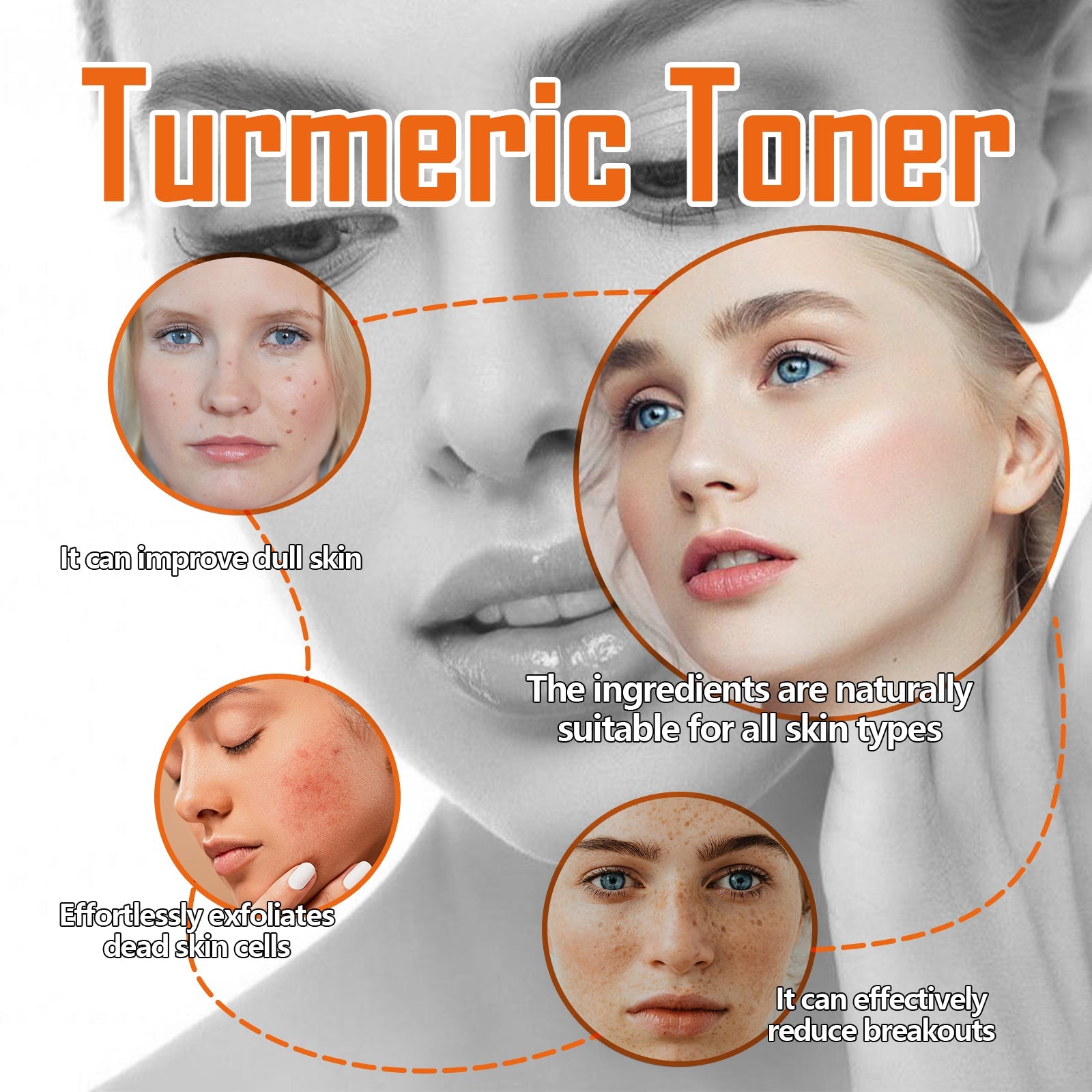 Turmeric Toner, Deep Hydrating Firming And Moisturizing Facial Skin Toner