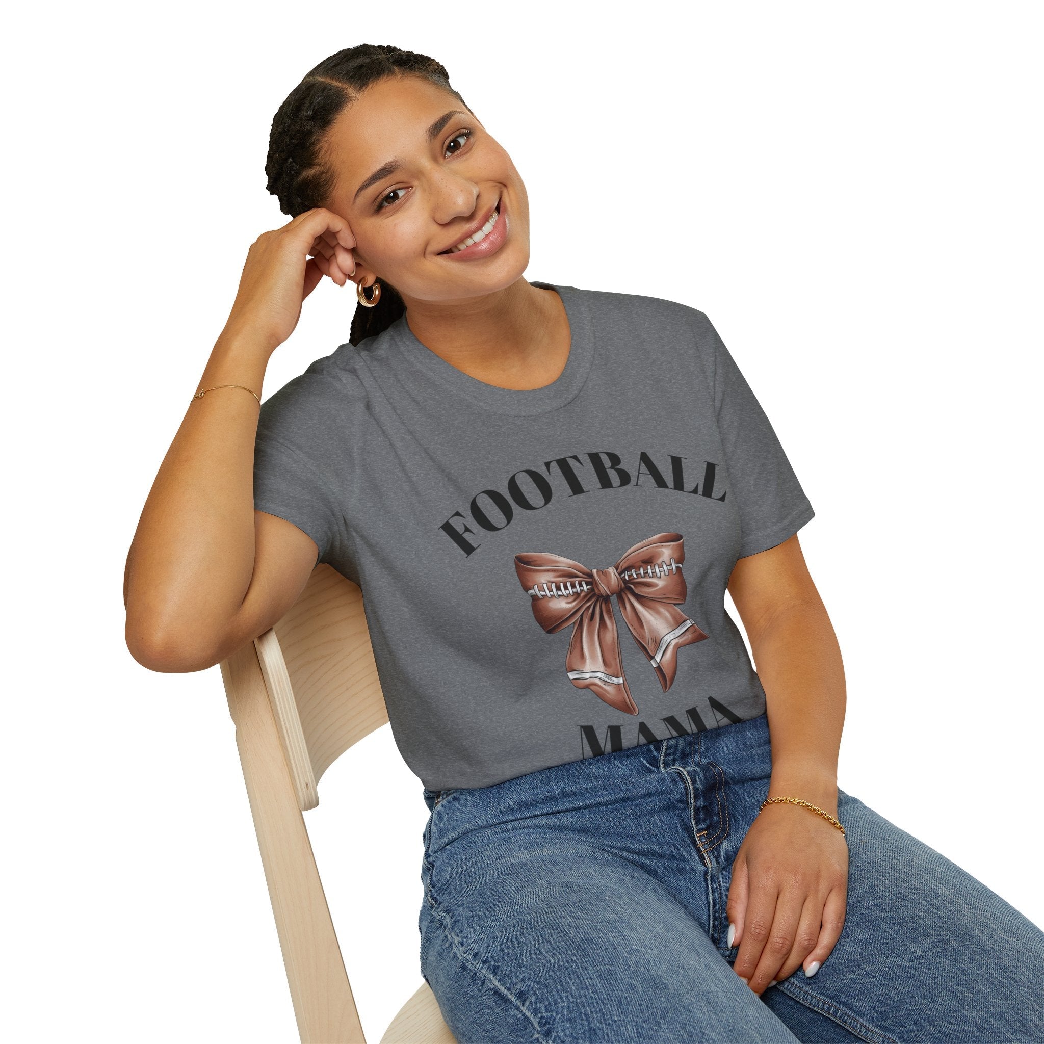 Football Mom Unisex T-Shirt - Supportive Mom of Kids Design
