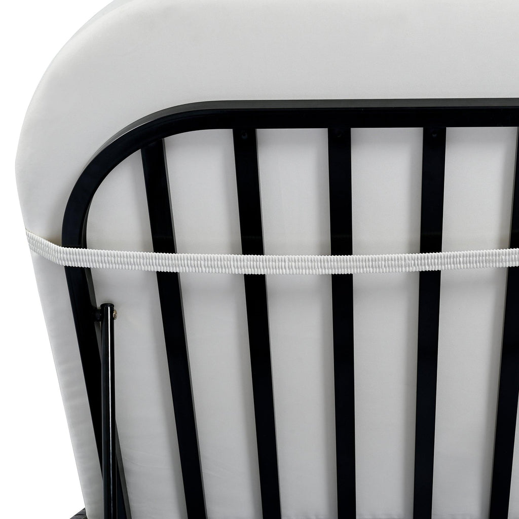 Outdoor Daybed, Patio Rattan Daybed with 5-Position Adjustable Backrest and Removable Cushions & Pillows for Garden, Backyard, Poolside