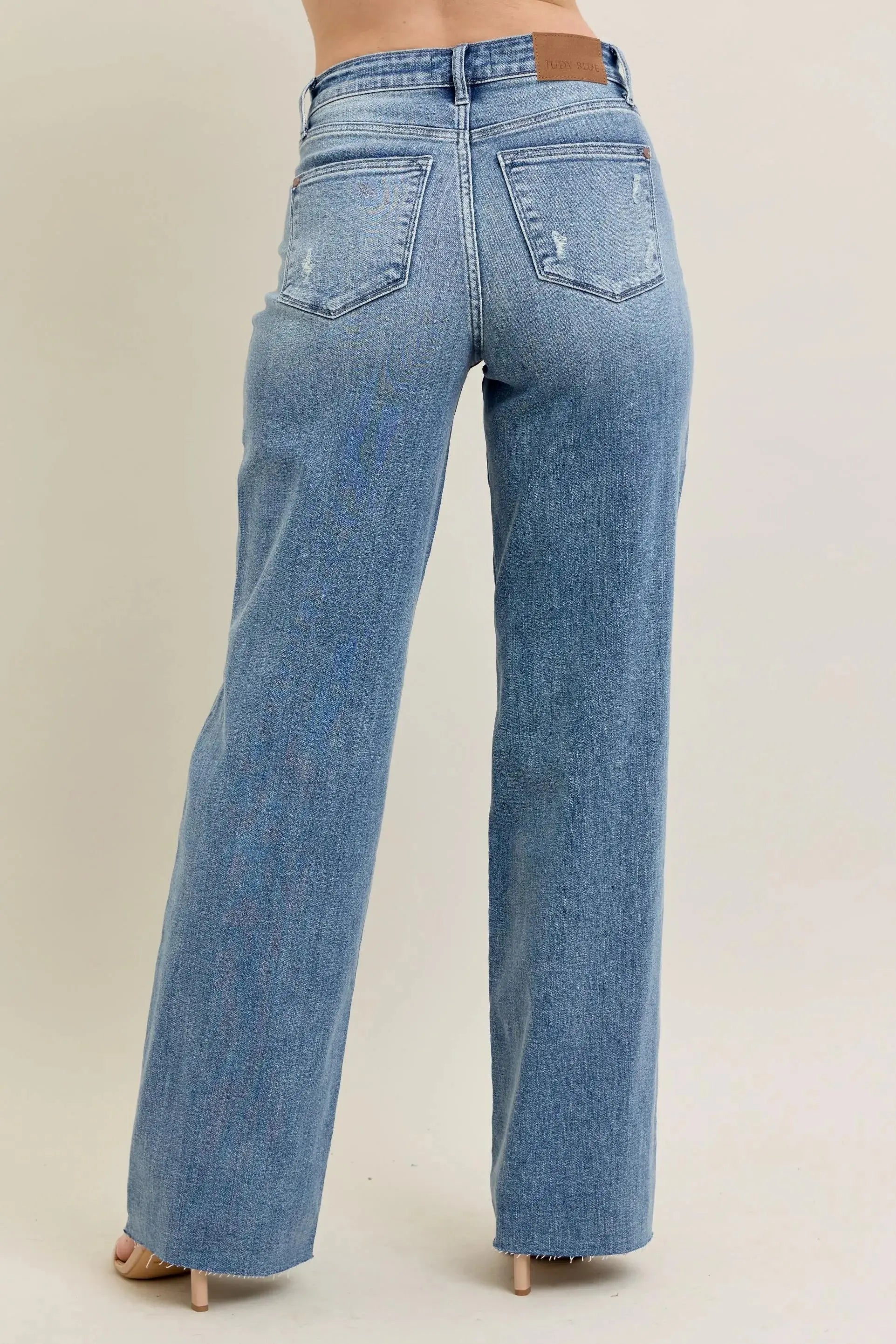V-Front Baggy Judy Blue Jeans - Full & Plus Sizes