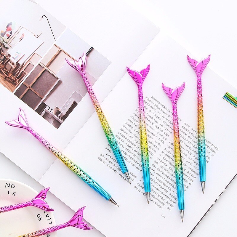 1Pcs Creative Stationery Mermaid Ballpoint Pen Cute Signature Pen High-quality Gift Pen Office Student Supplies