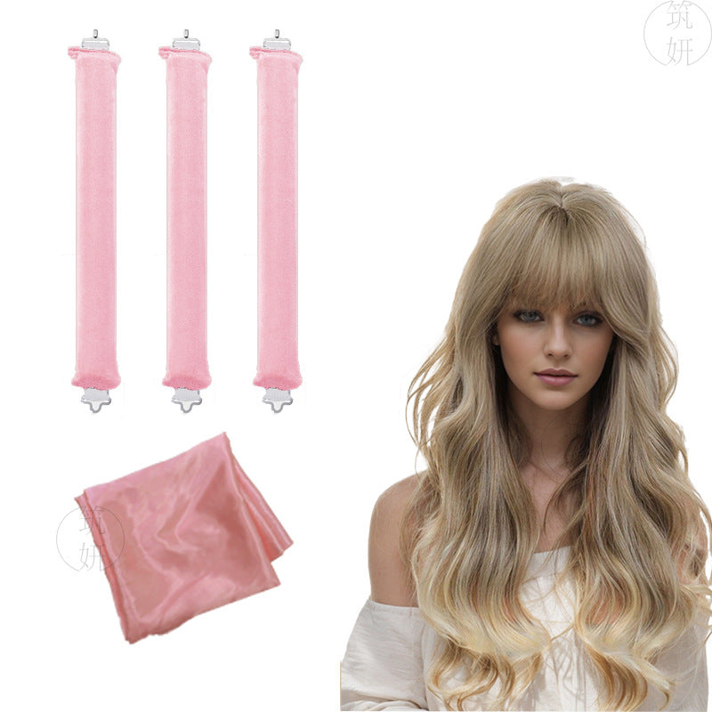 Sleeping lazy heatless hair curler simple big wave bold curling iron