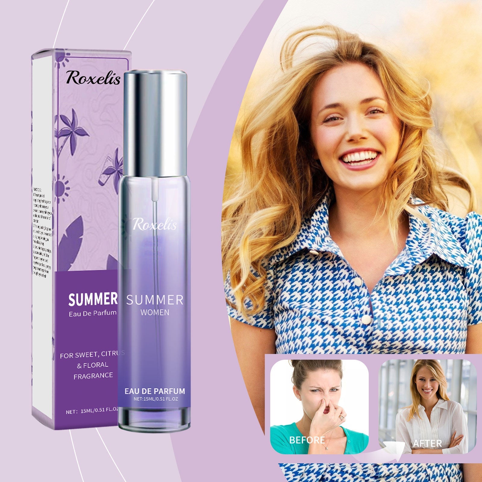 Refreshing Citrus Summer Perfume With Light Fragrance Charm Exudes A Refreshing And Long-Lasting Fragrance Spray