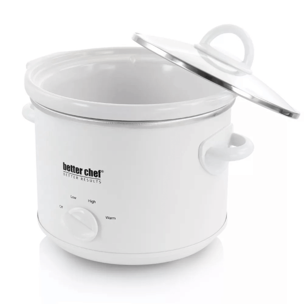 Better Chef 3-Quart Round Slow Cooker with Removable White Crock