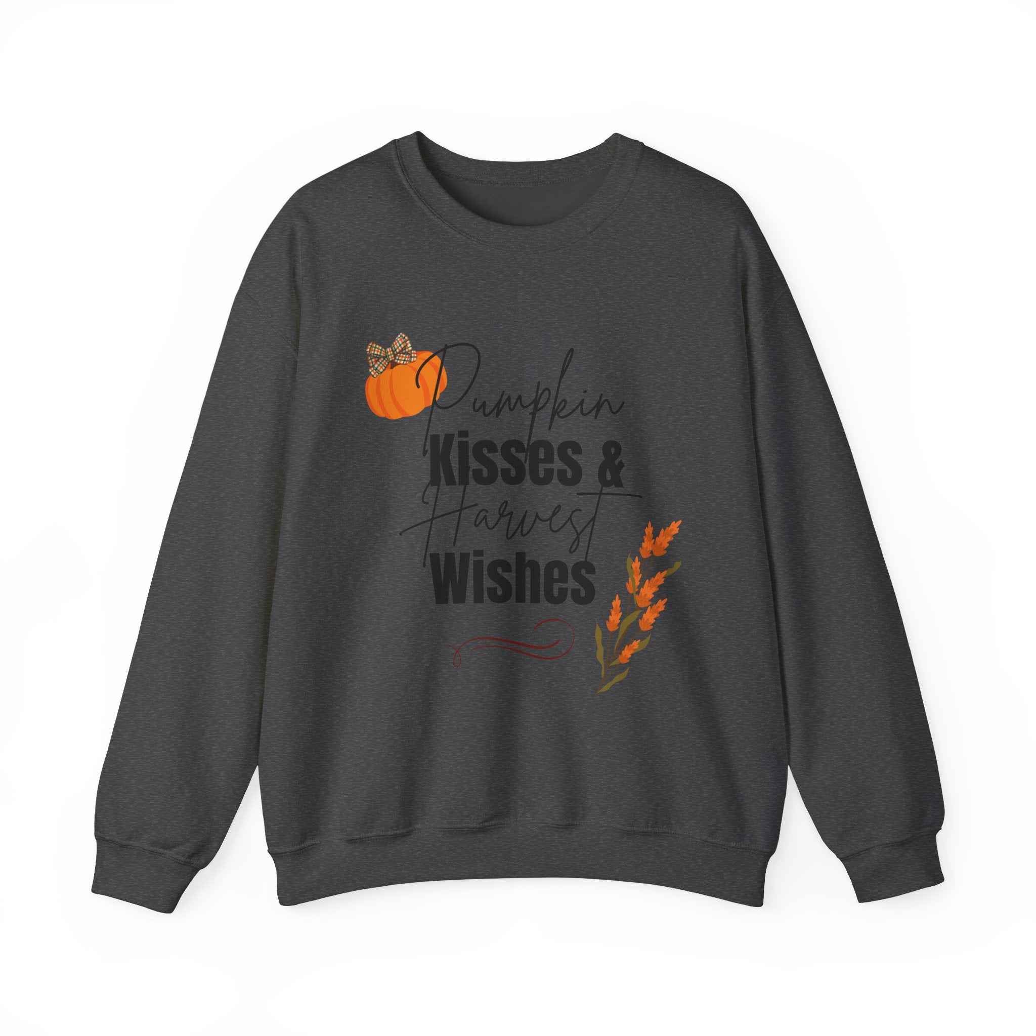 Pumpkin Kisses: Crewneck Adult Sweatshirt Women's Top