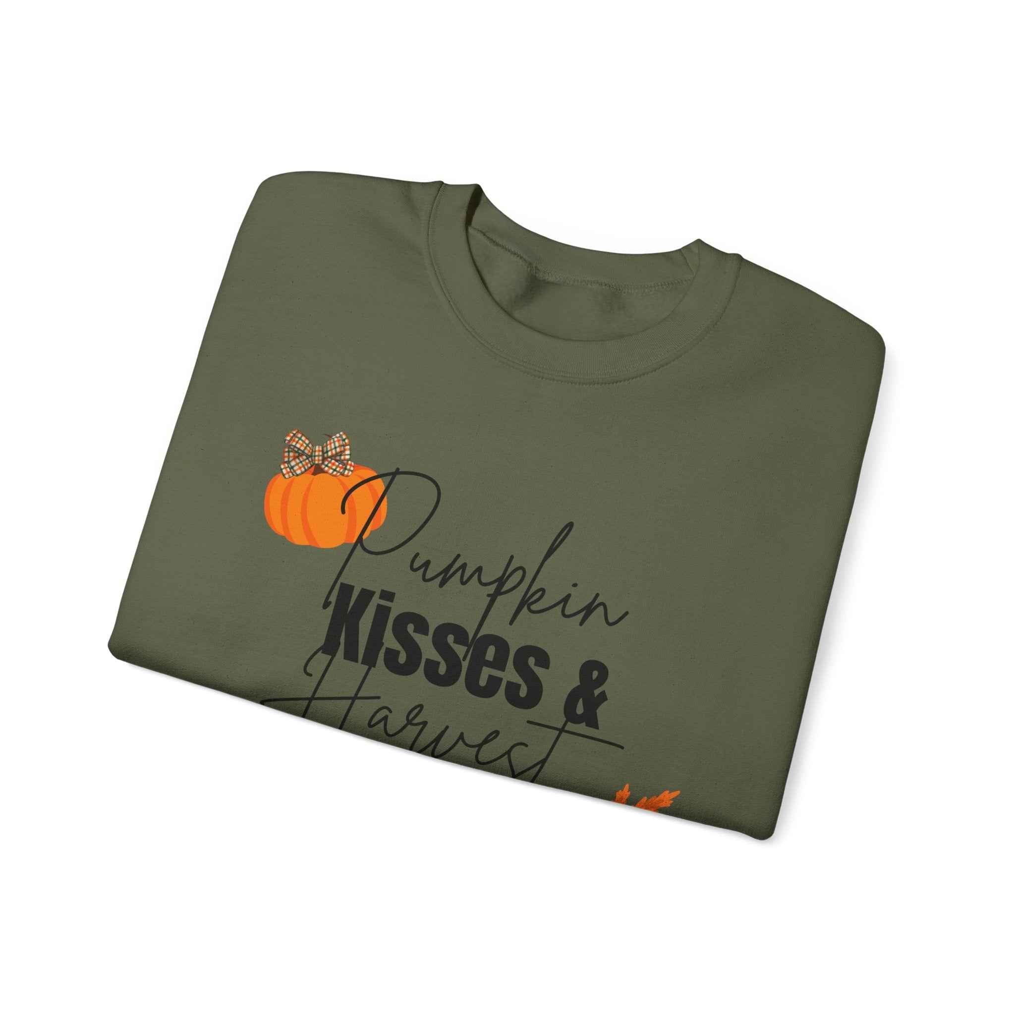 Pumpkin Kisses: Crewneck Adult Sweatshirt Women's Top