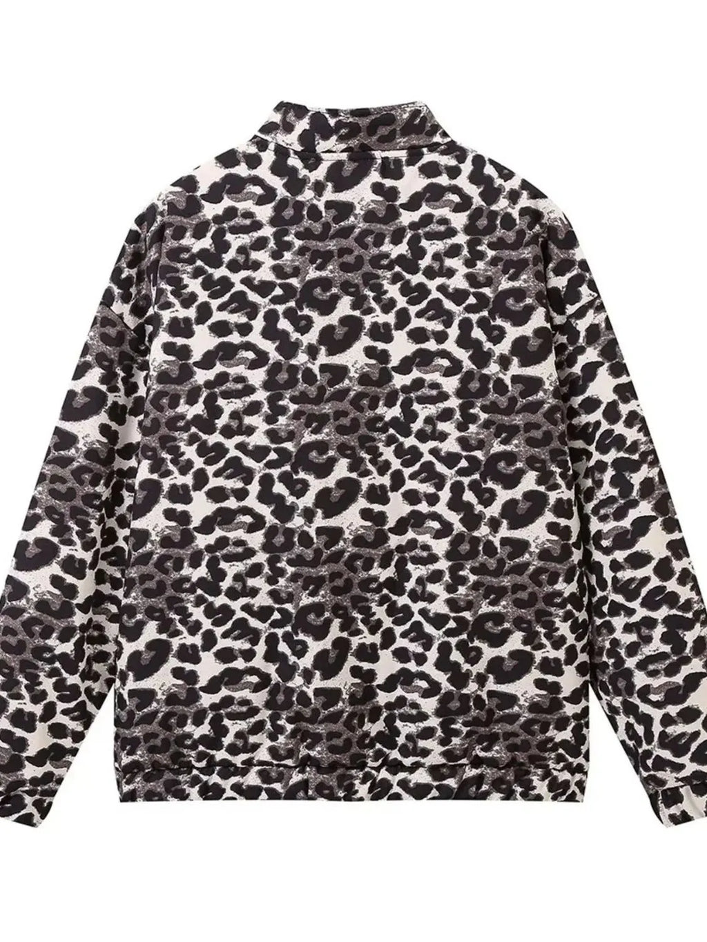 Leopard Print Oversized Bomber Jacket Womens Coat Style