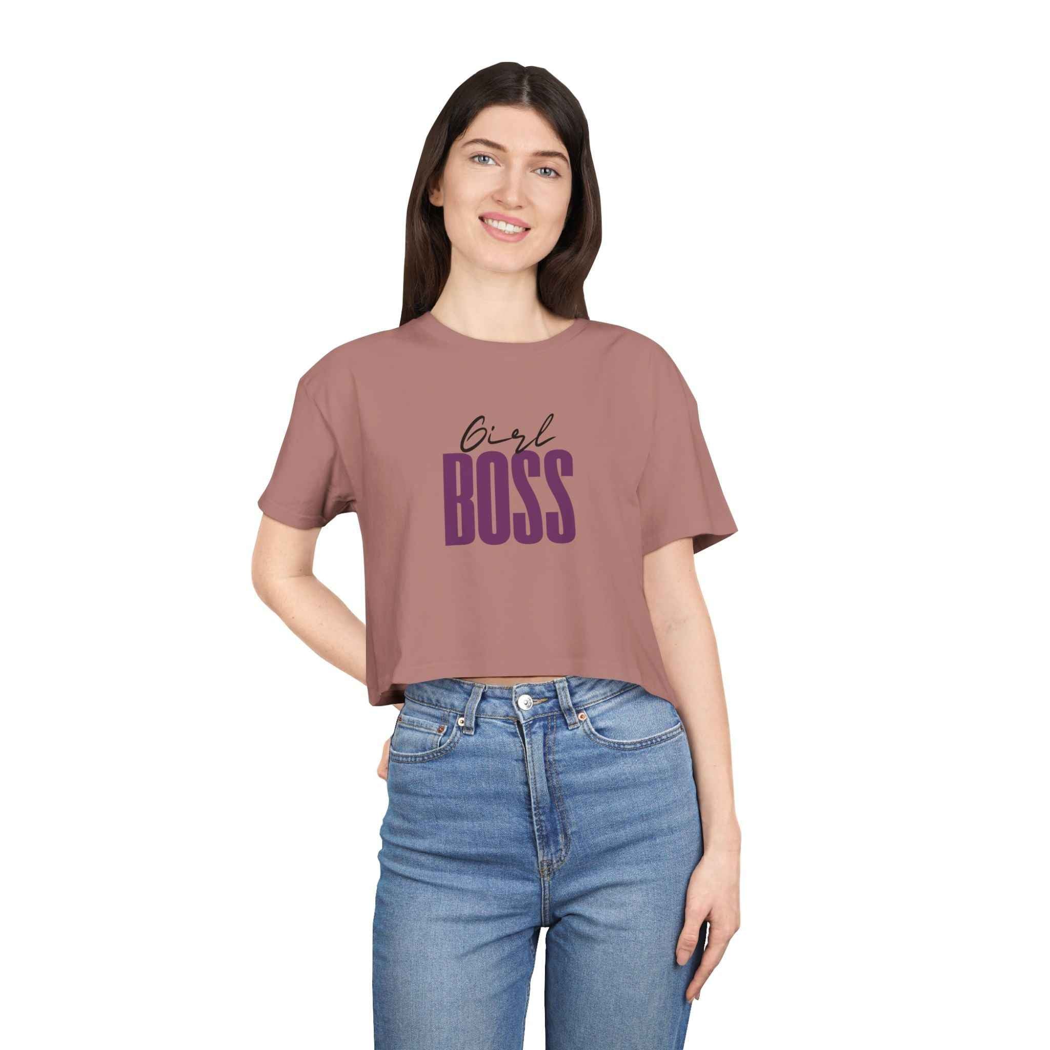 Girl Boss Crop Women's T-shirt for Women