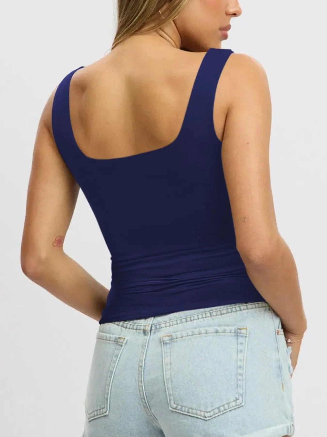 Women's Square Neck Wide Strap Tank Top
