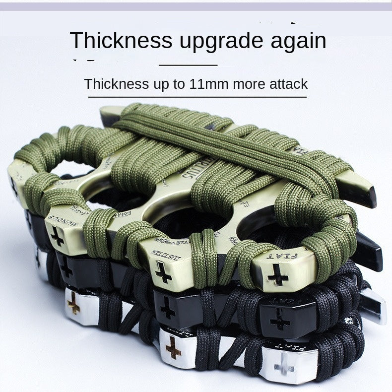 Finger Knuckle Four-Finger Boxing Glove Self-Defense Tool Weapon Ring Hand Clip Fist Clip Anti-Wolf Device